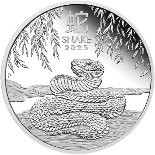 Dollar 2025 Austrália PROOF 1 Oz Ag Lunar III. - Year of the Snake