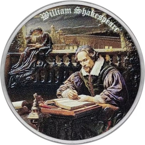 Dollar 2024 Fidži PROOF like farbená 1 Oz Ag Shakespeare - Romeo and Juliet