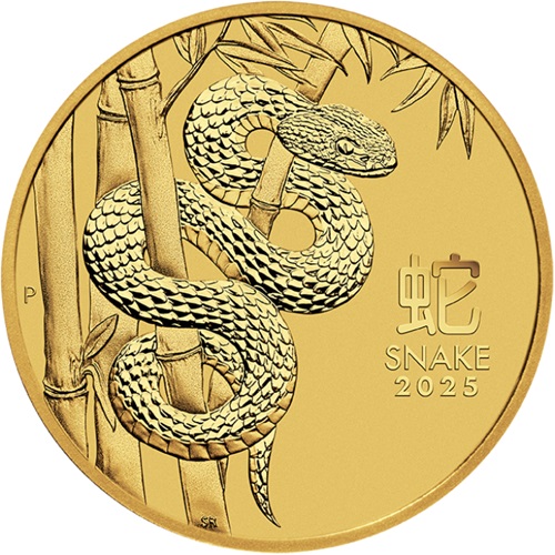 15 Dollars 2025 Austrália BU 1/10 Oz Au Lunar III. - Year of the Snake