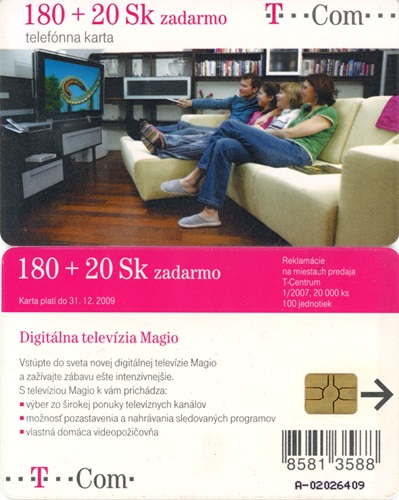 Tel.Karta, 2007 Slovensko, T-Com, Digitálna televízia Magio I.