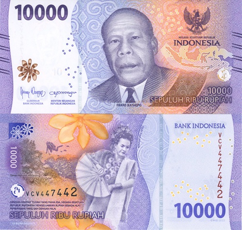 10 000 Rupiah 2024 Indonézia UNC séria VCV