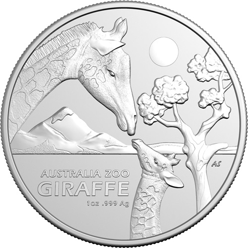 Dollar 2024 Austrália BU 1 Oz Ag, Australia Zoo Giraffe