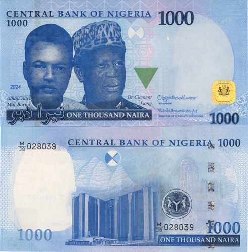 1000 Naira 2024 Nigéria UNC séria M/38