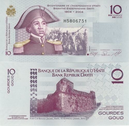 10 Gourdes 2010 Haiti UNC séria H