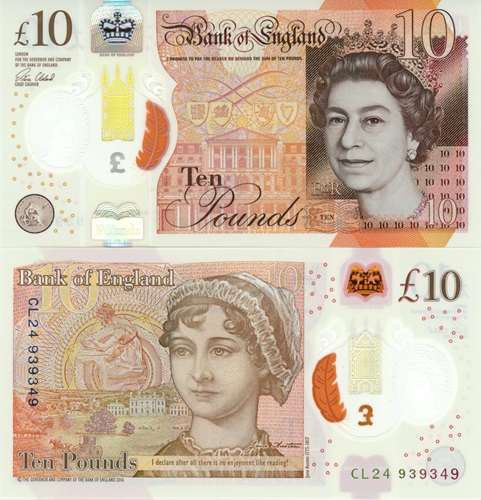 10 Pounds 2016 Anglicko UNC séria CL (Elizabeth II.)