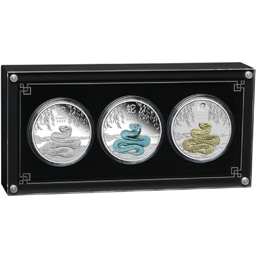 SADA 3 x 1 Dollar 2025 Austrália PROOF 3 x 1 Oz Lunar III. - Year of the Snake