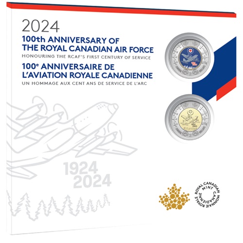 SET 2 x 2 Dollars 2024 Kanada UNC, Royal Canadian Air Force