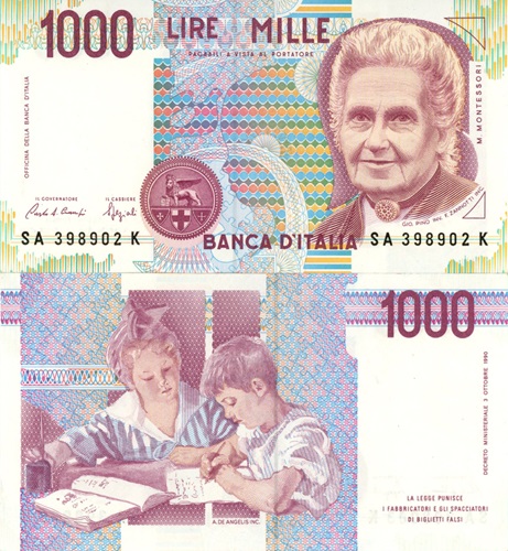 1000 Lire 1990 Taliansko UNC séria SA*K