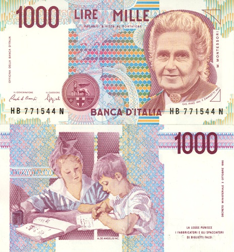 1000 Lire 1991 Taliansko UNC séria HB*N