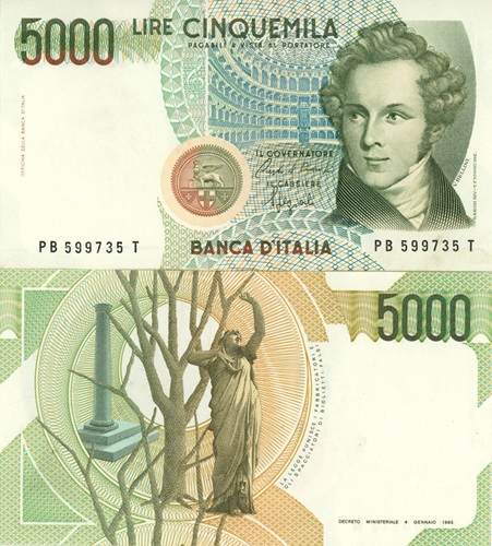 5000 Lire 1988 Taliansko UNC séria PB*T