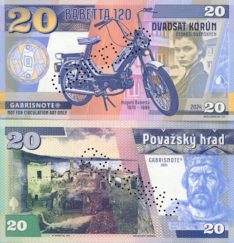 20 Korún 2024 UNC Babetta 210 Moped perforácia CANCELED