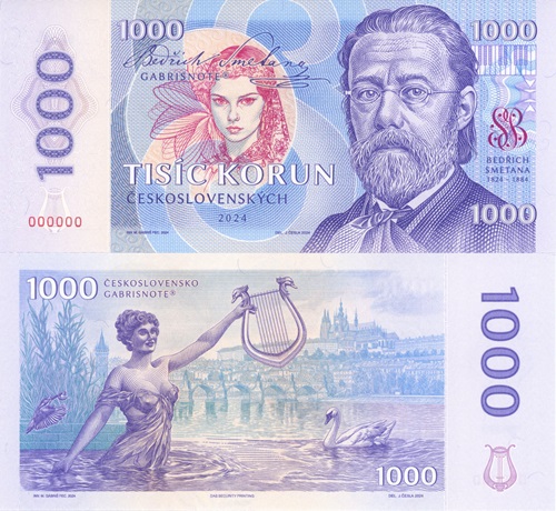 1000 Korún 2024 UNC, Bedřich Smetana anulát