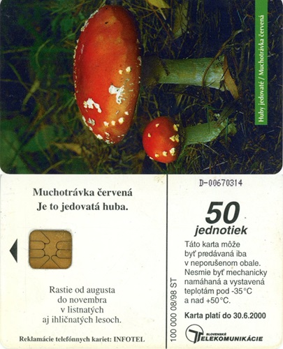 Tel.Karta, 1998 Slovensko, ST, Muchotrávka červená