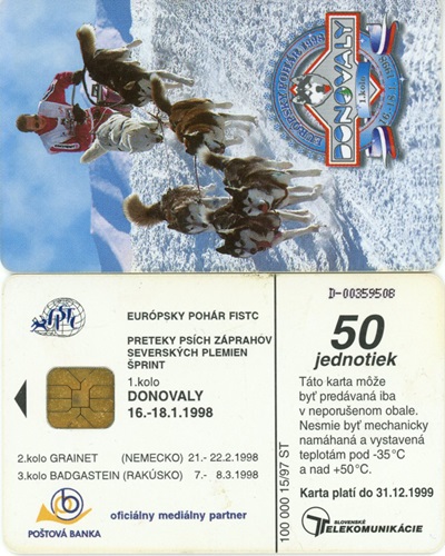 Tel.Karta, 1998 Slovensko, ST, Európsky Pohár FISTC Donovaly