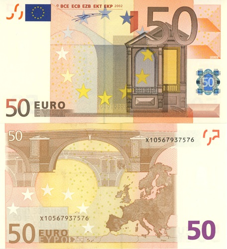 50 euro 2002 EU UNC, Willem F. Duisenberg X/P002B3