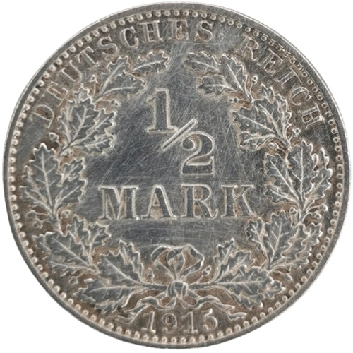 1/2 Mark 1915 J Nemecko