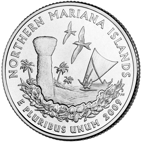 Quarter Dollar 2009 P USA UNC Northern Mariana Islands