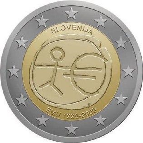 2 euro 2009 Slovinsko cc.UNC, Hospodárska a menová únia