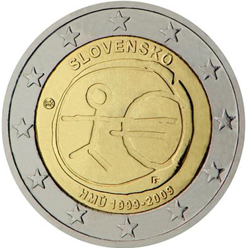 2 euro 2009 Slovensko cc.UNC, Hospodárska a menová únia